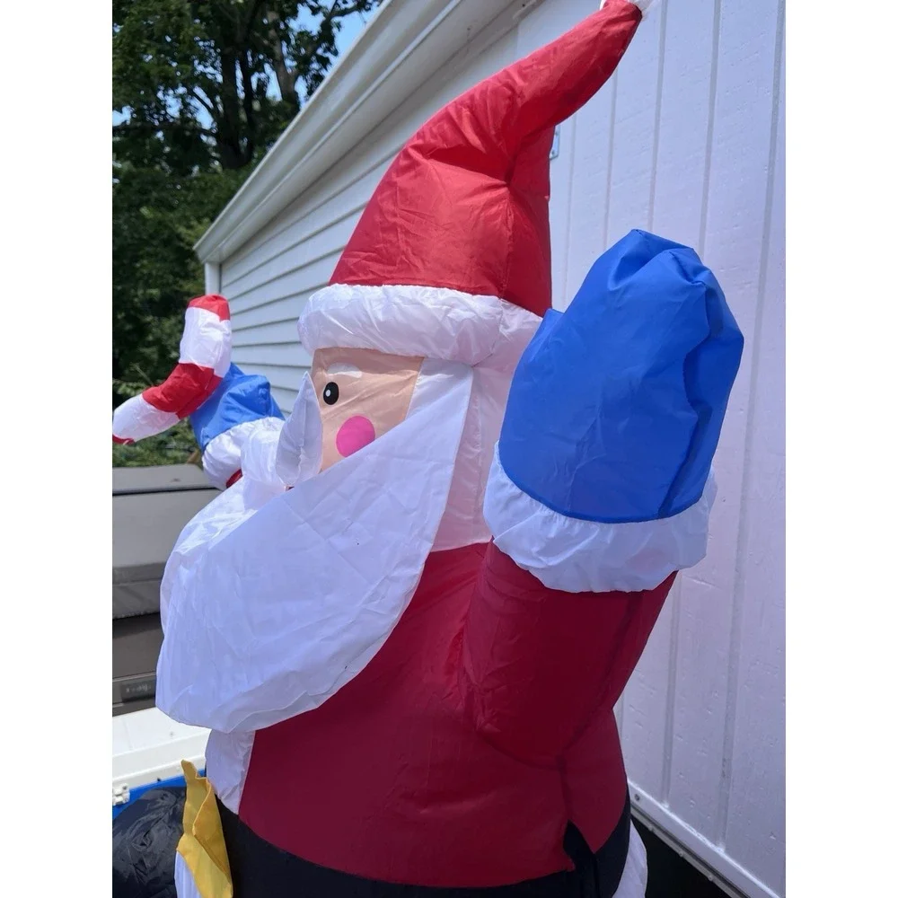 6 FT Christmas Inflatables Santa Claus Waterproof 6  Lighted  Blow I8M2